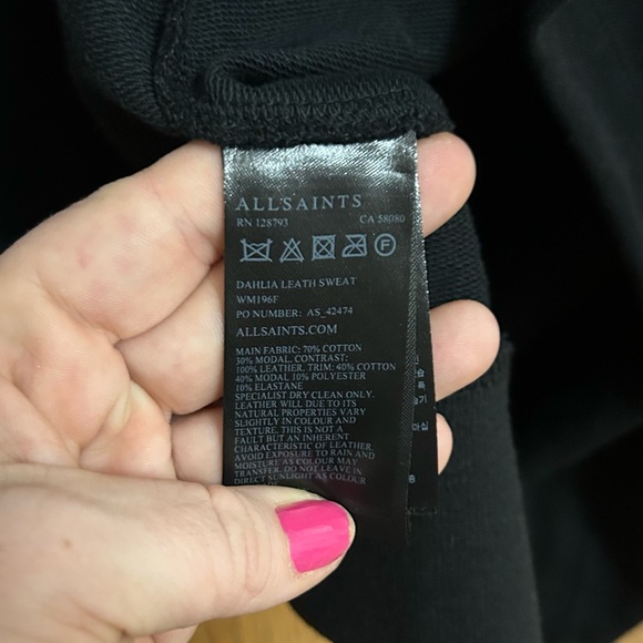 All Saints Dahlia Leath Jacket - Picture 6 of 7